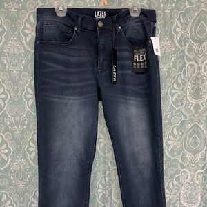 Lazer Men's 5 Pocket Skinny Dark Wash Denim Jean 34 x 32